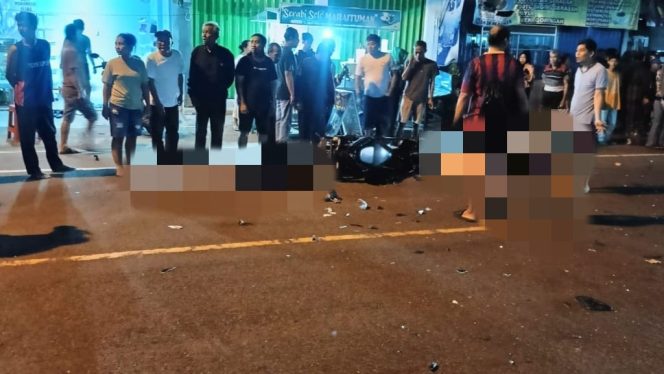 
 Kecelakaan Motor vs Innova, Dua Orang Luka-Luka