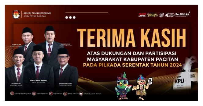 
 KPU Pacitan Apresiasi Partisipasi Masyarakat dalam Pilkada Serentak 2024