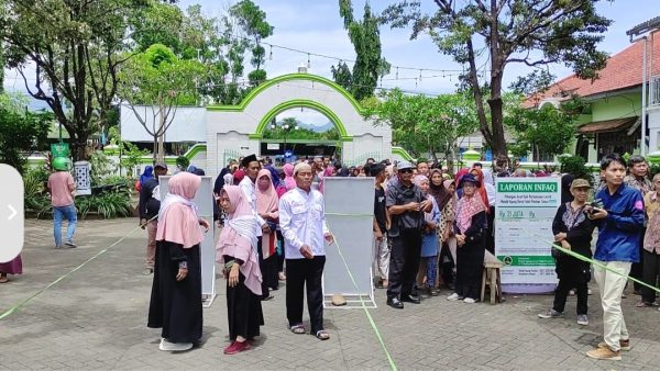 Ribuan Warga Pacitan Antre Pembagian 6.472 Paket Sembako dari Komunitas Sahabat Berbagi Pacitan