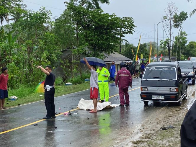 
 Motor Tabrak Luxio di Jalan Nasional Pacitan, Pelajar Asal Bomo Meninggal Dunia